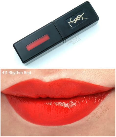 YSL Rhythm Red (411) Vinyl Cream Lip Stain Review